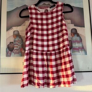 Red and White Checkered Blouse